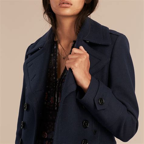 navy burberry|Burberry navy wool coat.